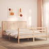 Cadre de lit sans matelas bois massif 
