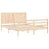 Cadre de lit sans matelas bois massif 
