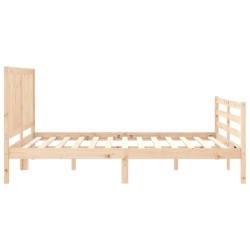Cadre de lit sans matelas bois massif 