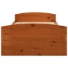 Cadre de lit avec 2 tiroirs marron miel bois de pin 90x200 cm 