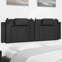 Coussin de tête de lit noir 160 cm similicuir 