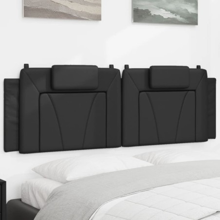 Coussin de tête de lit noir 160 cm similicuir 