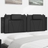 Coussin de tête de lit noir 160 cm similicuir 