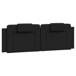 Coussin de tête de lit noir 160 cm similicuir 