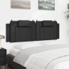 Coussin de tête de lit noir 160 cm similicuir 