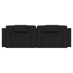 Coussin de tête de lit noir 160 cm similicuir 