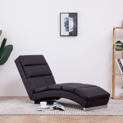 Chaise longue Marron Similicuir 