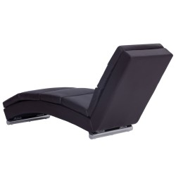 Chaise longue Marron Similicuir 