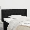 Tête de lit avec oreilles Noir 93x16x78/88 cm Tissu 