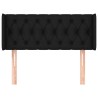 Tête de lit avec oreilles Noir 93x16x78/88 cm Tissu 
