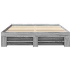 Cadre de lit sans matelas sonoma gris 150x200 cm 