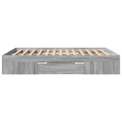 Cadre de lit sans matelas sonoma gris 150x200 cm 