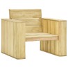 Chaise de jardin avec coussins noir Bois de pin imprégné 