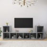 Meubles TV 4 pcs Gris béton 72x35x36,5 cm Bois d'ingénierie 