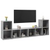 Meubles TV 4 pcs Gris béton 72x35x36,5 cm Bois d'ingénierie 