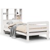 Cadre de lit sans matelas blanc 90x200 cm bois de pin massif 