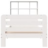 Cadre de lit sans matelas blanc 90x200 cm bois de pin massif 