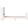 Cadre de lit sans matelas blanc 90x200 cm bois de pin massif 