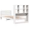Cadre de lit sans matelas blanc 90x200 cm bois de pin massif 
