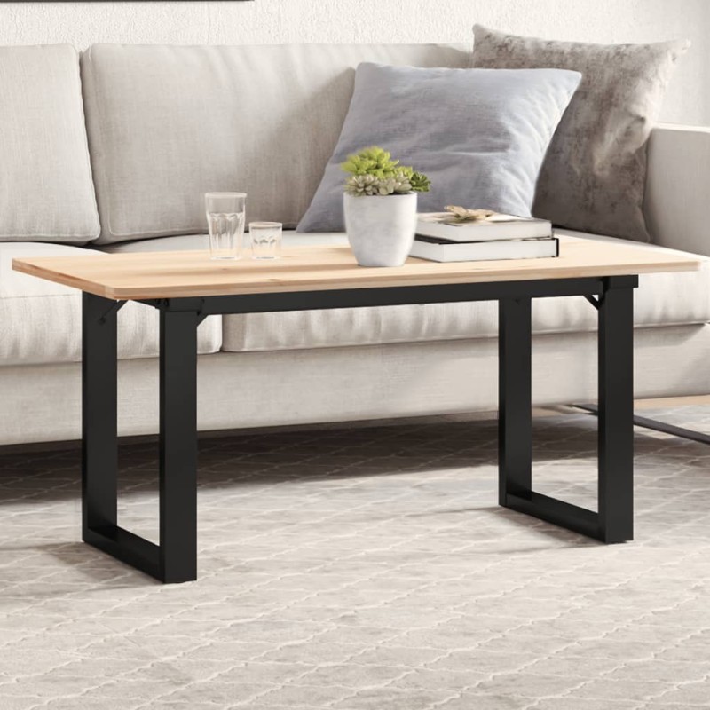 Pieds de table basse cadre en O 80x40x43 cm acier Pieds de table basse cadre en O 80x40x43 cm acier