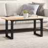 Pieds de table basse cadre en O 80x40x43 cm acier 
