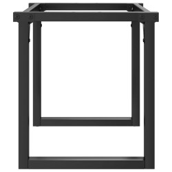 Pieds de table basse cadre en O 80x40x43 cm acier 