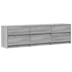 Meuble TV avec LED sonoma gris 180x34x50 cm bois d'ingénierie 