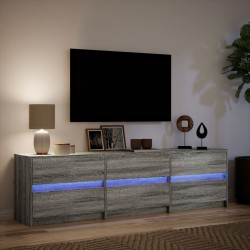Meuble TV avec LED sonoma gris 180x34x50 cm bois d'ingénierie 