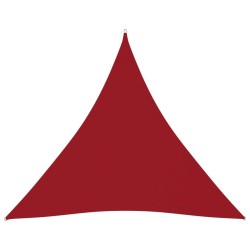 Voile de parasol tissu oxford triangulaire 6x6x6 m rouge 