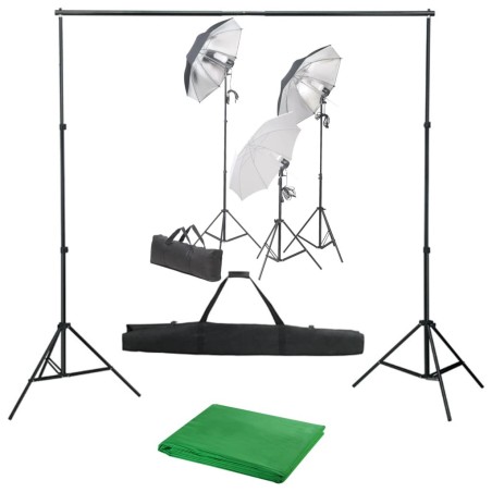 Kit de studio photo avec ensemble d'éclairage et toile de fond 