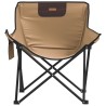 Chaise de camping avec poche pliable lot de 2 marron 