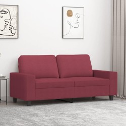 Canapé à 2 places Rouge bordeaux 140 cm Tissu 