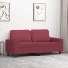 Canapé à 2 places Rouge bordeaux 140 cm Tissu 