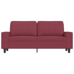 Canapé à 2 places Rouge bordeaux 140 cm Tissu 