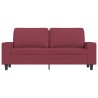 Canapé à 2 places Rouge bordeaux 140 cm Tissu 