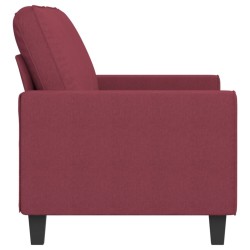 Canapé à 2 places Rouge bordeaux 140 cm Tissu 