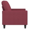 Canapé à 2 places Rouge bordeaux 140 cm Tissu 