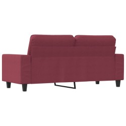 Canapé à 2 places Rouge bordeaux 140 cm Tissu 