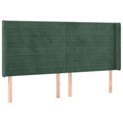 Tête de lit à LED Vert foncé 183x16x118/128 cm Velours 