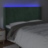 Tête de lit à LED Vert foncé 183x16x118/128 cm Velours 
