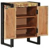 Meuble à chaussuresNoir 30x30x40 cm en bois massif de récupération et acier 