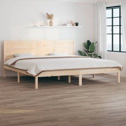 Cadre de lit sans matelas 200x200 cm bois massif de pin 