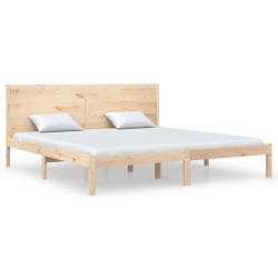 Cadre de lit sans matelas 200x200 cm bois massif de pin 