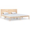 Cadre de lit sans matelas 200x200 cm bois massif de pin 