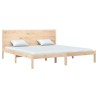 Cadre de lit sans matelas 200x200 cm bois massif de pin 