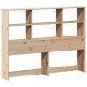 Lit bibliothèque sans matelas 120x190 cm bois de pin massif 