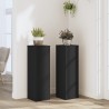 Supports pour plantes 2 pcs noir 25x25x80 cm bois d'ingénierie 