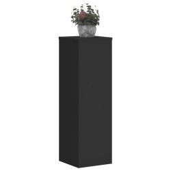 Supports pour plantes 2 pcs noir 25x25x80 cm bois d'ingénierie 