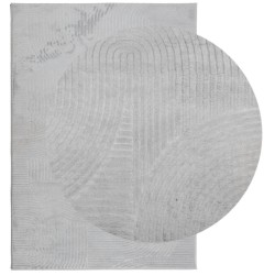Tapis IZA poils courts style scandinave gris 120x170 cm 
