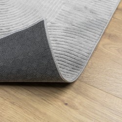 Tapis IZA poils courts style scandinave gris 120x170 cm 